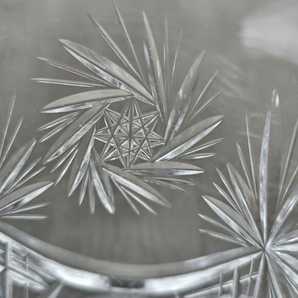 2 Bohemian Hand Cut Fine Crystal Ice Tea Glasses 5.5" pinwheel star cut 12 oz - Picture 2 of 10